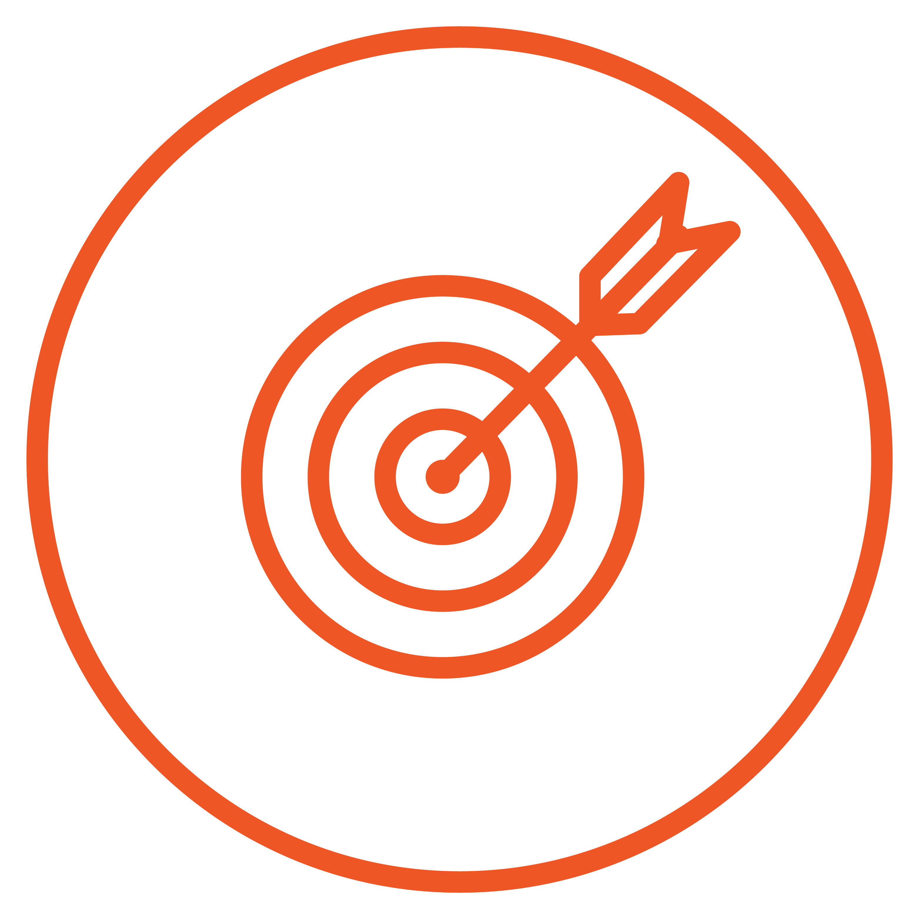 Performance icon with bullseye